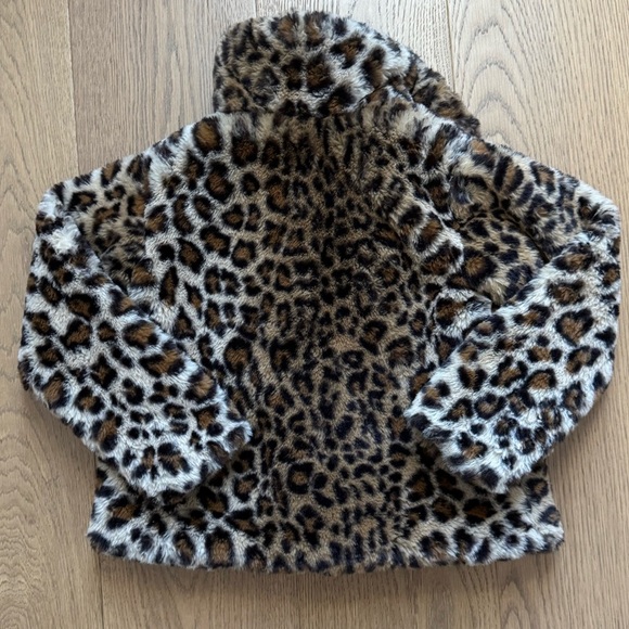 C&C California Girls “Cool Cat” Faux Fur Leopard Print Coat - Size 5T - Like New - Picture 8 of 8